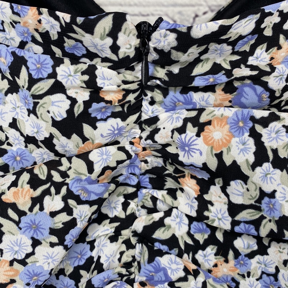 Fore Collection Floral Ruched Mini Dress - Picture 10 of 12